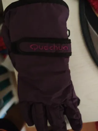 Guantes de nieve Quechua niña morado
