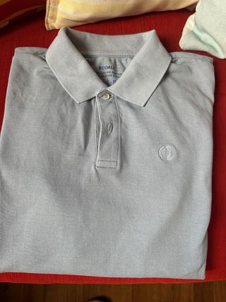 Polo ECOALF gris manga corta hombre. CORTE INGLÉS.