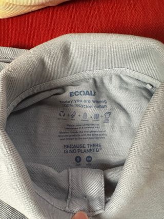 Polo ECOALF gris manga corta hombre. CORTE INGLÉS.