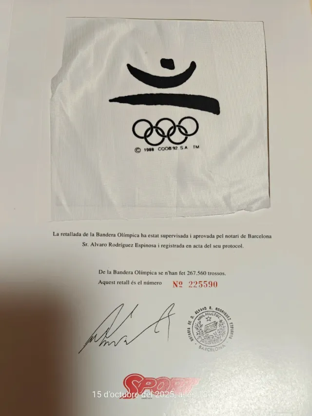 Bandera Oficial Barcelona 92 COOB