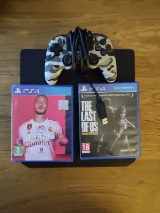 PS4 Slim 500GB Negra + 2 juegos+ mando