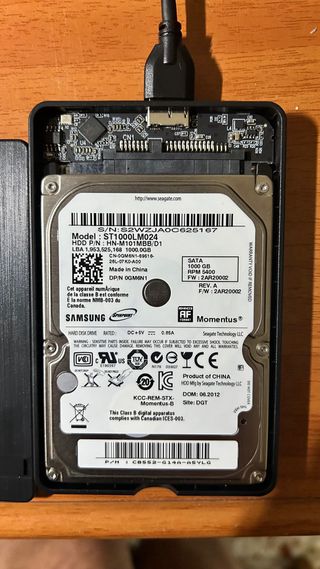 Disco Duro Externo Samsung 1TB Caja USB 3.0