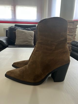 Botín Zara Talla 36 Marrón