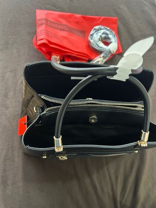 Bolso Valentino Negro Cocodrilo