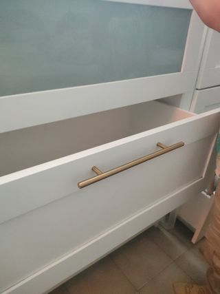 Cassettiera IKEA Brimnes bianca trasparente 3 cassetti