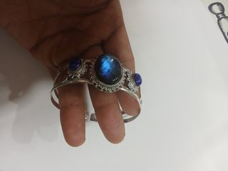Pulsera Plata con Piedras Azules
