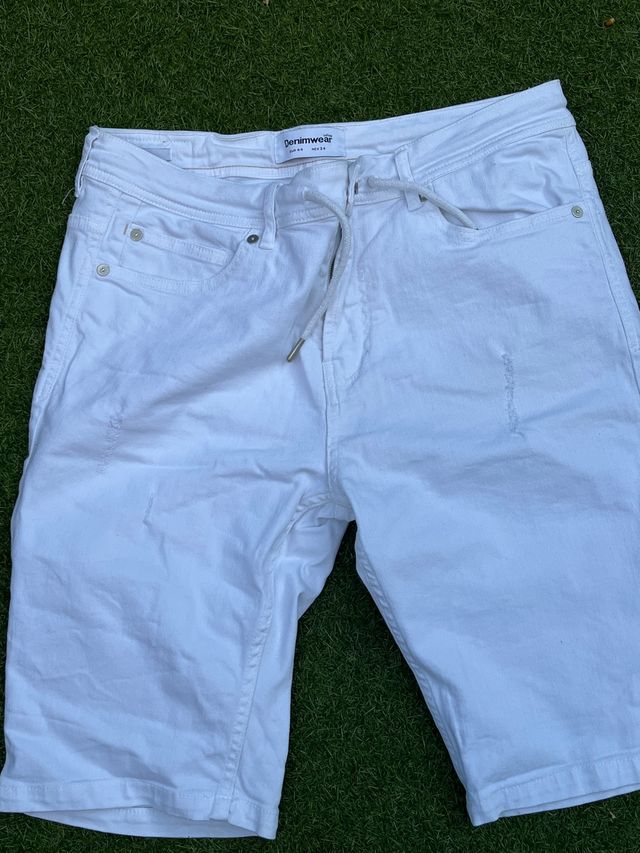 Vaqueros cortos blancos Denimwear Talla L