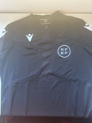 Camiseta Macron Árbitro Negra Manga Larga