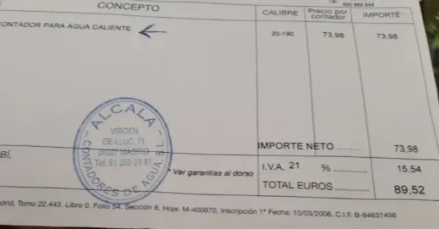 Contador de agua CE M 12 2081