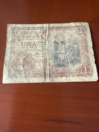 Billete 1 Peseta Banco de España antiguo