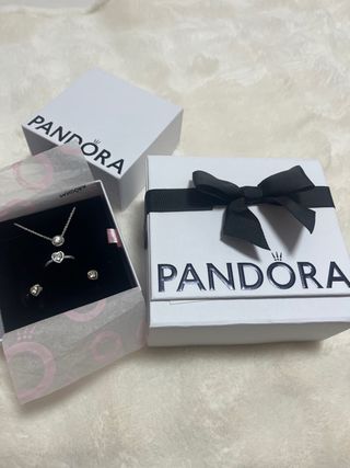 Conjunto Pandora Corazón Plata