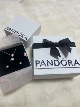 Conjunto Pandora Corazón Plata