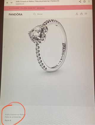 Conjunto Pandora Corazón Plata