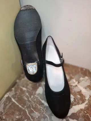 Zapatos Flamenca Tacón Negro
