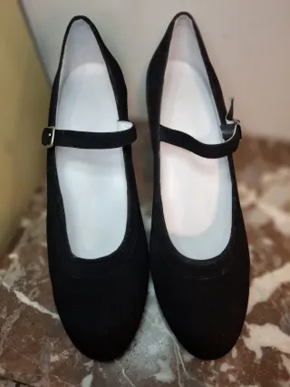 Zapatos Flamenca Tacón Negro