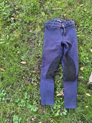 Pantalones de montar beige y marino