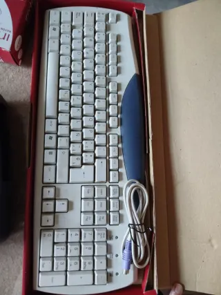 Teclado Genius Blanco y Azul