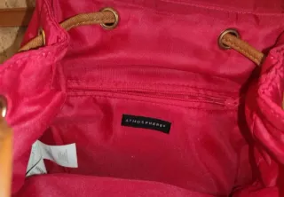 Mochila rosa y marrón