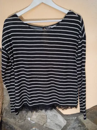 Blusa Springfield rayas blanco y negro