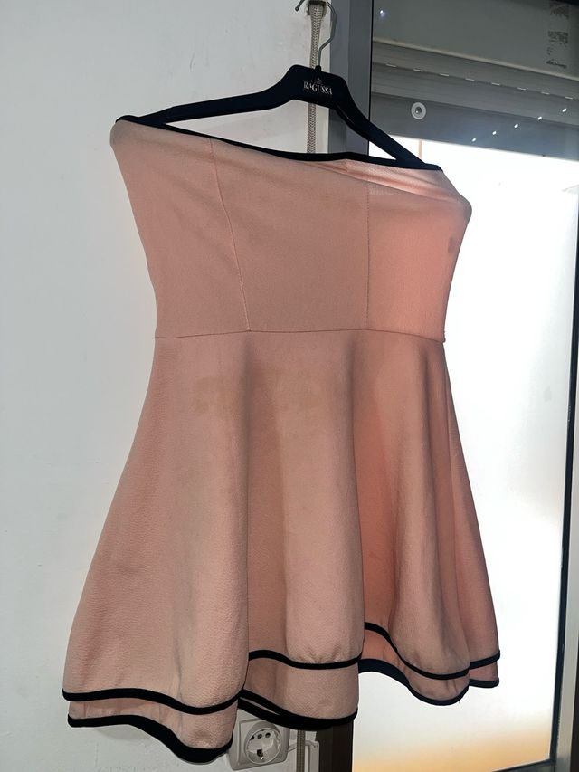 Abito senza spalline rosa colombiano