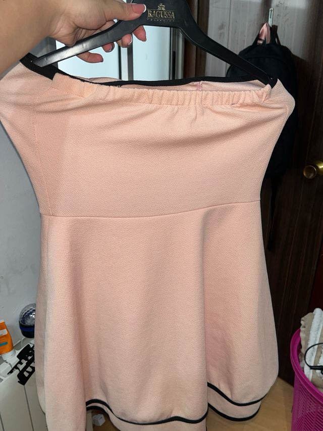 Abito senza spalline rosa colombiano