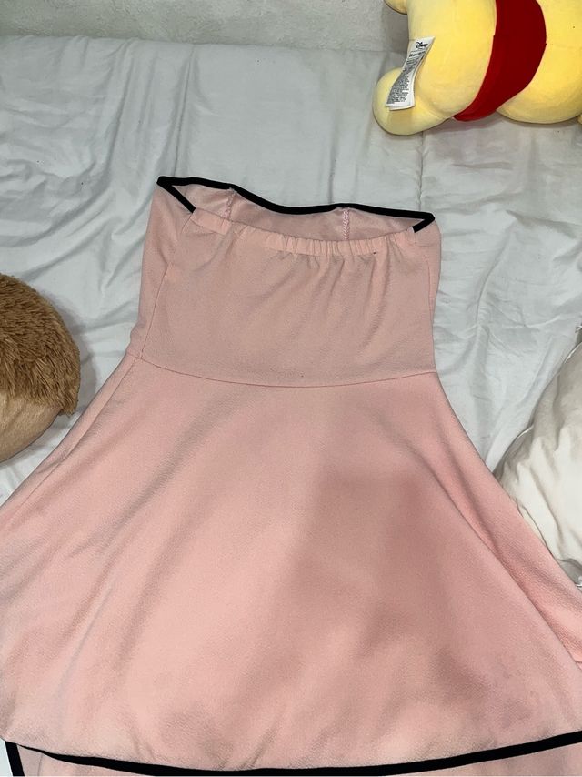 Abito senza spalline rosa colombiano