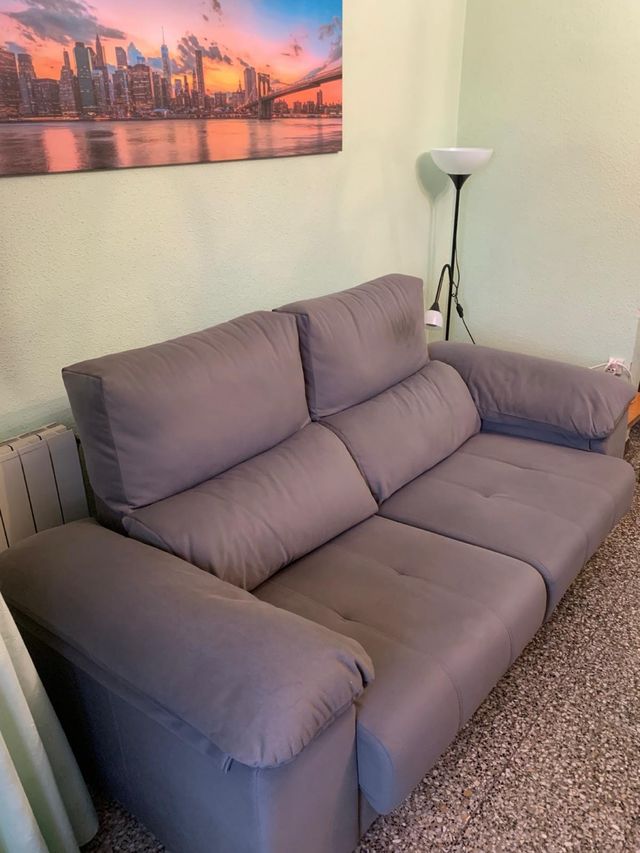 Sofá Cama Gris - Asientos extraíbles