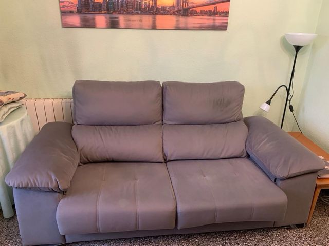 Sofá Cama Gris - Asientos extraíbles