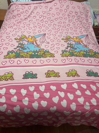 Funda Nórdica Infantil Ranas y Corazones