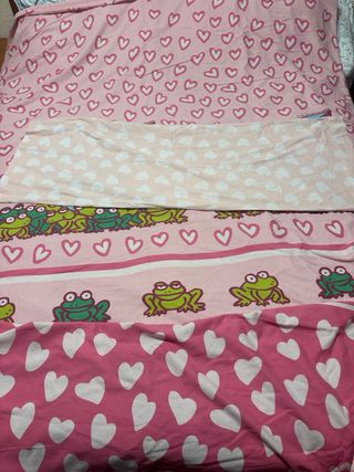 Funda Nórdica Infantil Ranas y Corazones