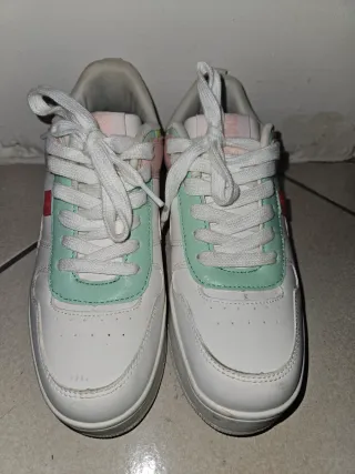 Scarpe sneakers donna bianche e verdi