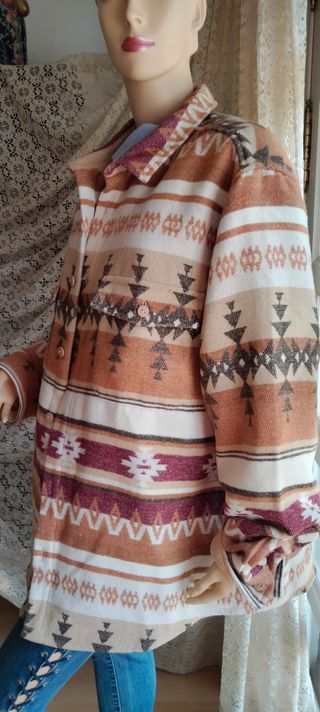 Chaquetón Étnico Oversize Primark Talla XXXL