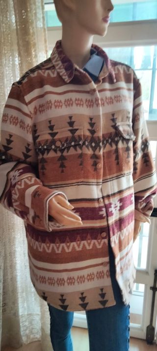 Chaquetón Étnico Oversize Primark Talla XXXL