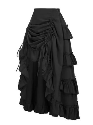 Falda asimétrica boho chic gótica