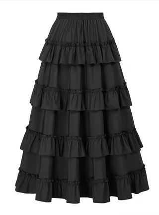 Falda asimétrica boho chic gótica