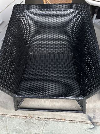 2 Sillones de terraza ratán negro