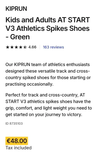 Zapatillas Kiprun At Start V3 Clavos Atletismo