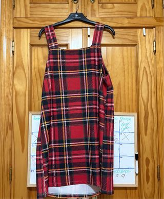 Vestido cuadros rojo