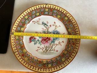 Plato porcelana Guangcai Famille Rose