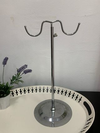 Expositor de bolsos plateado