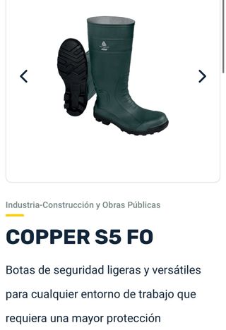 Botas de seguridad Deltaplus COPPER S5 FO