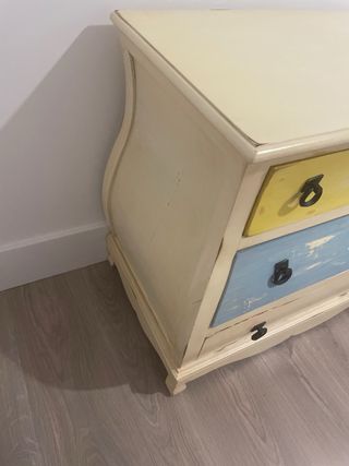 Cómoda panzona 3 cajones madera