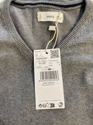 Chaqueta azul niño ( 10-11 años)+Jersey pico Nuevo