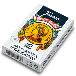 BARAJA ESPAÑOLA PLÁSTICO PVC - 50 CARTAS - NUEVA