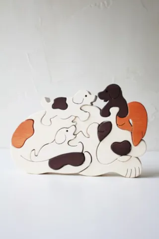 Puzzle 3D Perritos Madera Nuevo