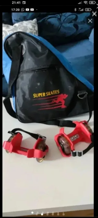 Patines en línea y bolsa