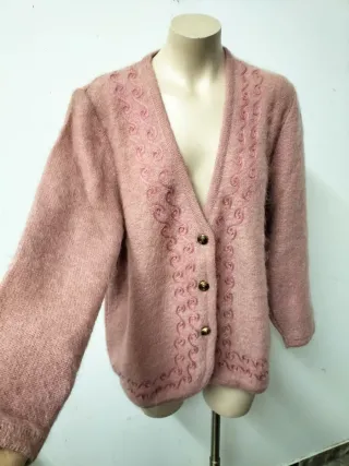 Rebeca vintage lana Mohair rosa