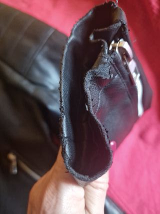 Cazadora imitación cuero negra