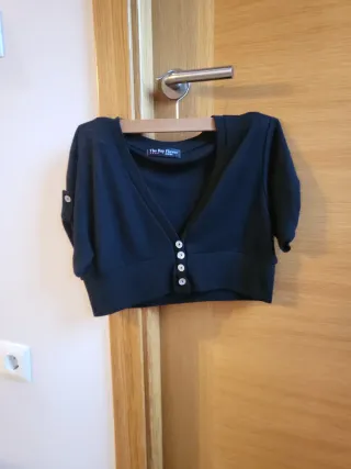 Chaqueta corta The Bay Flower negra talla única