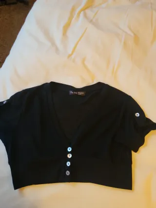 Chaqueta corta The Bay Flower negra talla única